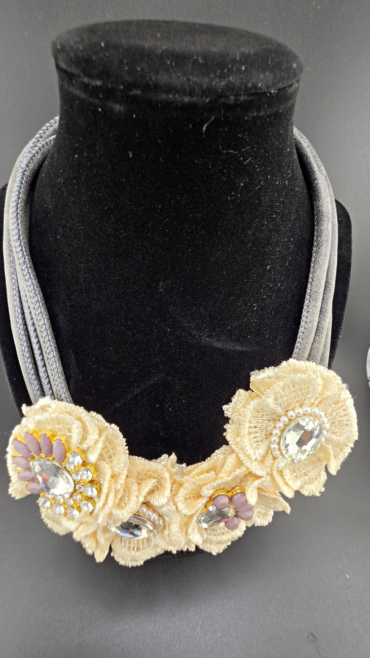 Plunder Designs - Shabby Chic / Vintage Bohemian Bib Statement Necklace